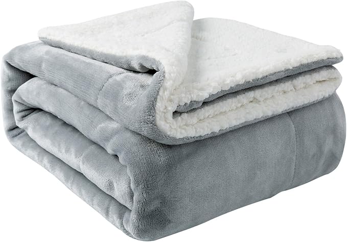 NANPIPER Sherpa Blanket Twin Thick Warm Blankets for Winter Bed Super Soft Fuzzy Flannel Fleece/Wool Like Reversible Velve...