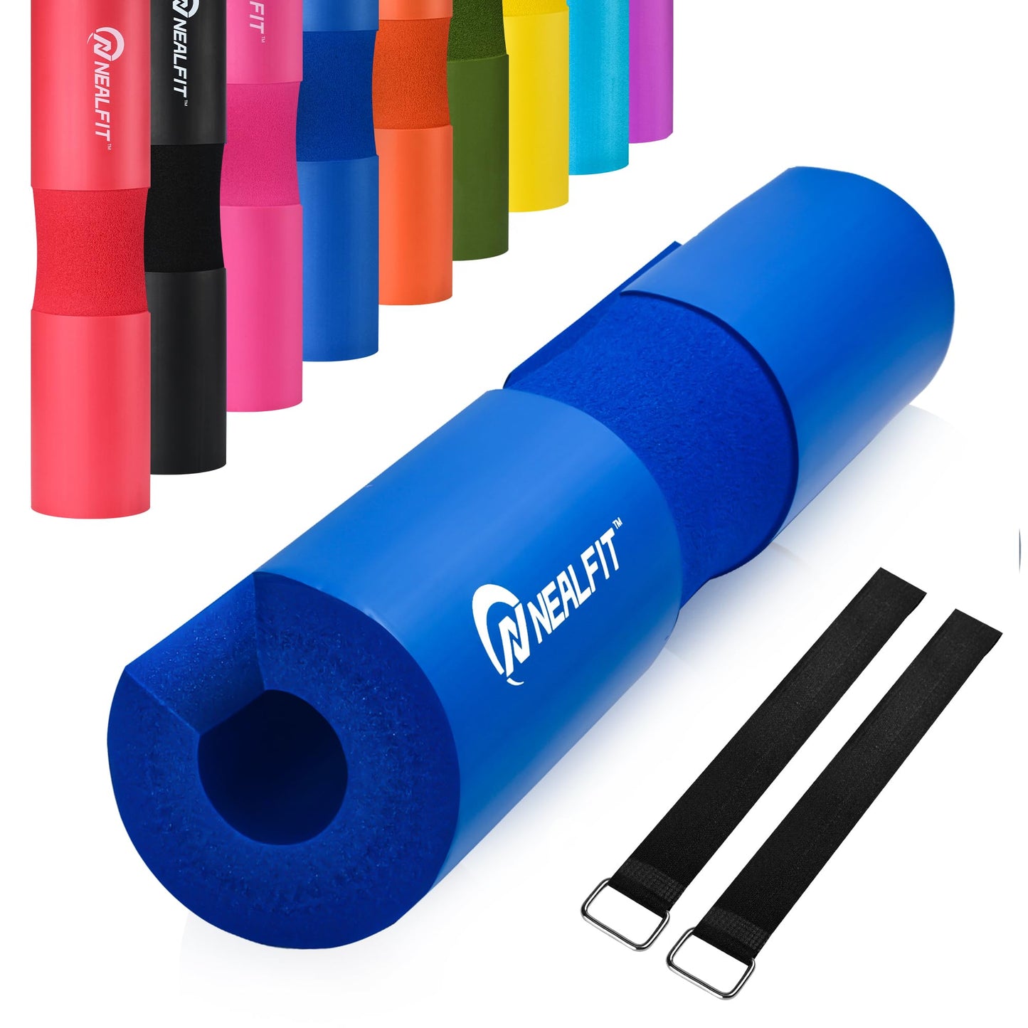 NEALFIT Barbell Pad Squat Pad for Squats—Squat Bar Pad—Great for Weightlifting,Lunges and Hip Thrusts—Foam Sponge Pad—Fit Standard and Olympic Bars Perfectly