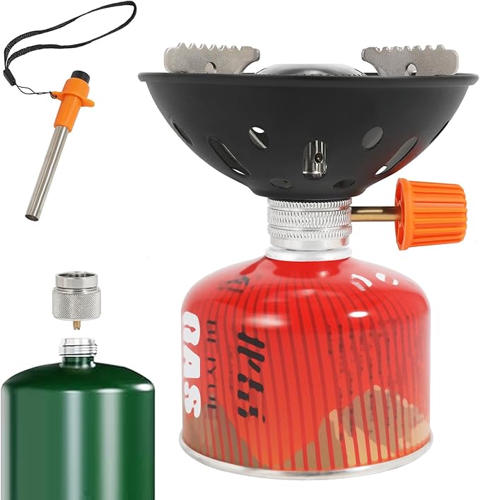 Portable Outdoor Camping Stove, With Powerful Firepower of 10000 BTU,Quickly Boil 1.5L of Water in 4 Minutes and 30 Second...