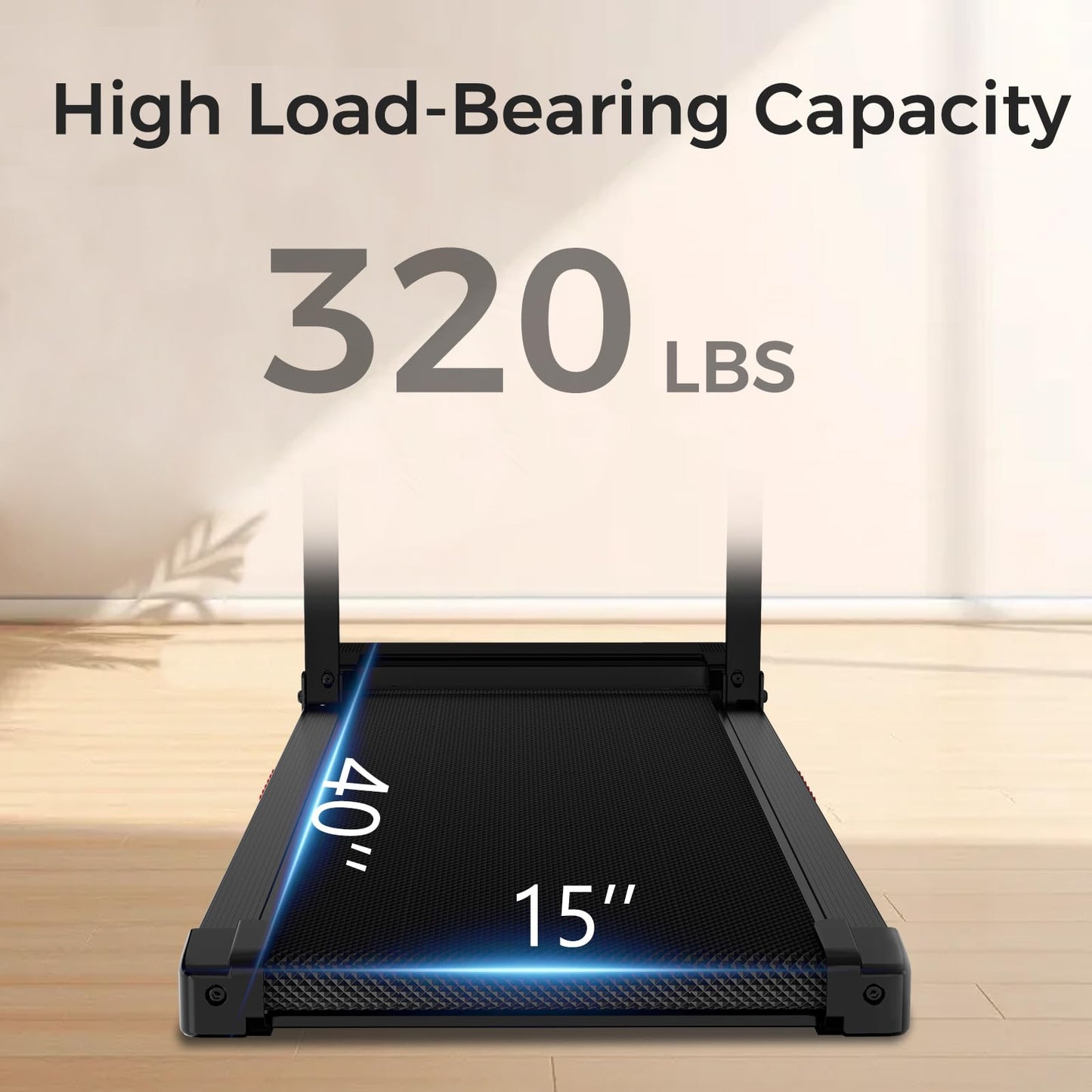 Portable Treadmills for Home, Compact Treadmill with Handles, 3.0HP Walking Pad Treadmill with Removable Desk Workstation, Running Machine for Home Office
