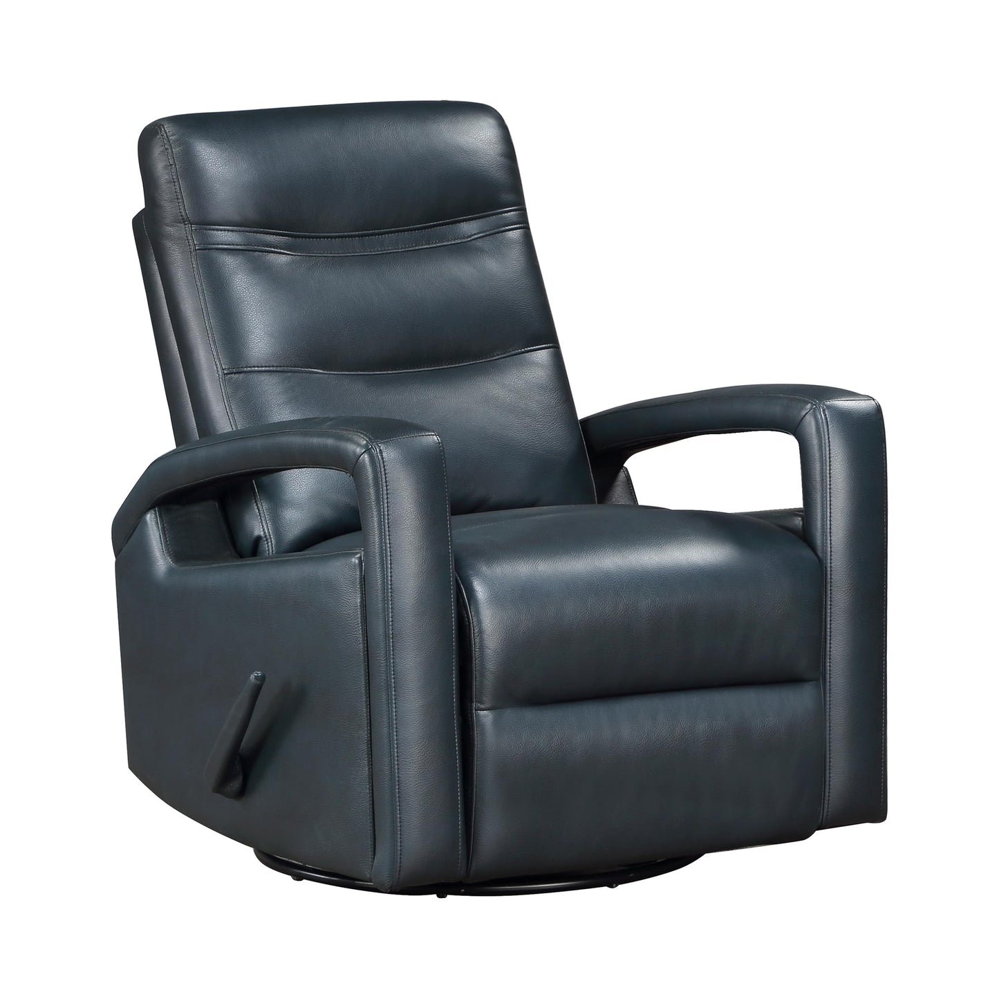 Lexicon Swivel Glider Recliner Chair Living Room Reclining Sofa Chair, Home Theater Seating, Manual Recliner Sofa Chair with Lever for Living Room/Office/Apartment, Navy Blue