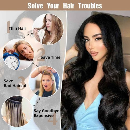Straight Clip in Hair Extensions Real Human Hair, 7Pcs 18 Inch 105g Red Invisible Natural Soft Remy Human Hair Extension Clip ins, Double Weft Hair Extensions Real Human Hair for Women