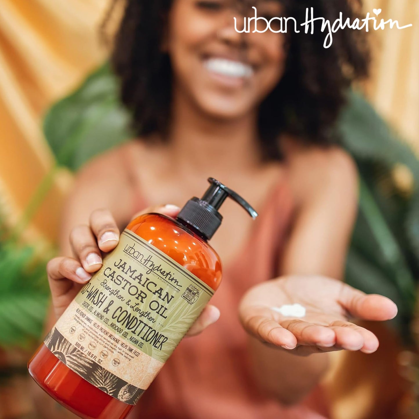 Urban Hydration Jamaican Castor Oil Co-Wash and Conditioner | Sulfate, Paraben and Dye Free, Cleanses, Hydrates and Repairs Dama