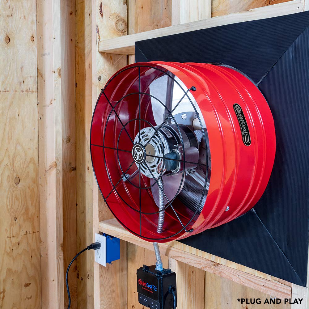 Quietcool AFG SMT PRO-3.0 Smart Attic Fan for Gable Vents - 2940 CFM - Smart App Control - Thermostat and Humidistat - 20ft Power Cord - Plug-and-play - Two Speed