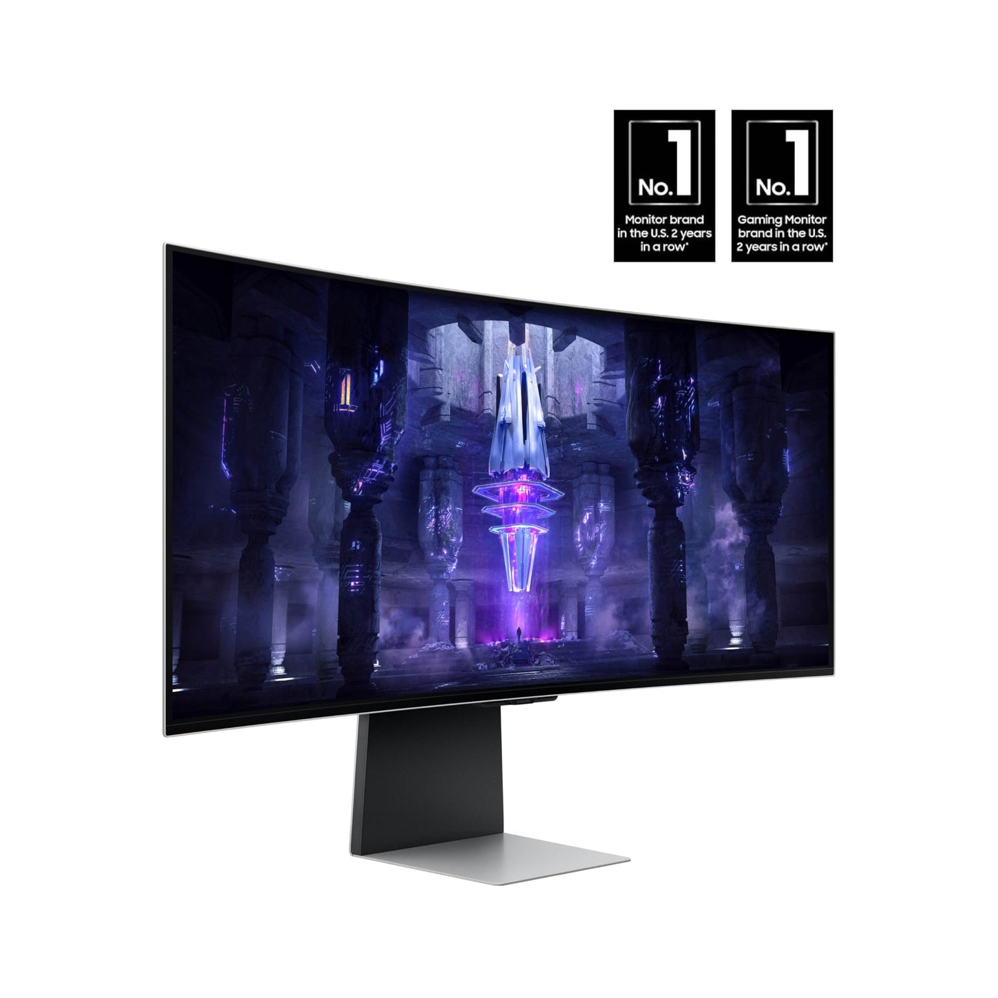 Samsung 34' Odyssey G85SB Series QD-OLED Ultra WQHD Curved Gaming Monitor, 175Hz, 0.03ms, DisplayHDR True Black 400, AMD FreeSync Premium Pro, Advanced Game Streaming, LS34BG850SNXZA