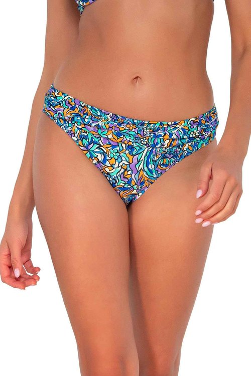 Sunsets Unforgettable Bottom Women's Bikini Swimsuit Separates, Pansy Fields, X-Small