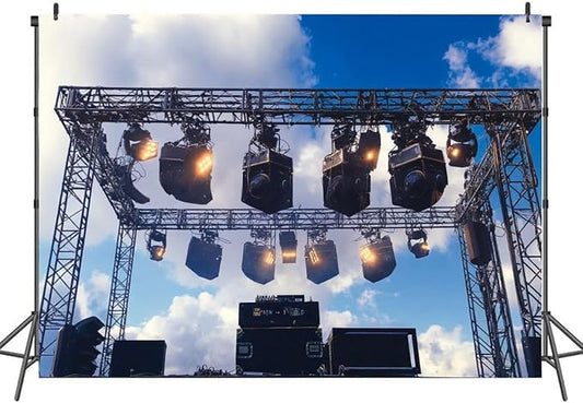 7x5FT Installation Sound Light Panel Video Stage Equipment for Stage Photography Backdrop Background Cloth Portrait Photo ...