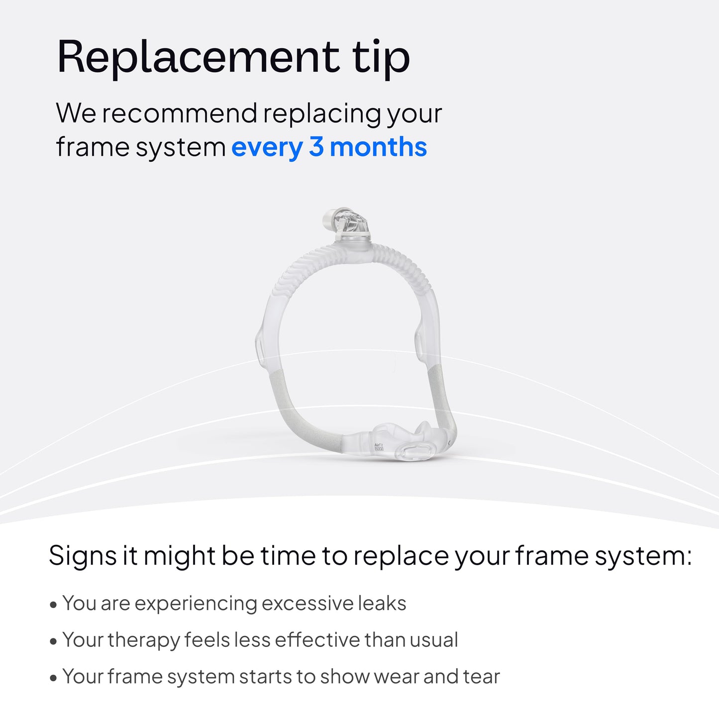 ResMed AirFit N30i Standard Frame - For Nasal CPAP Mask - Replacement CPAP Accessories - QuietAir Technology - Without Headgear - Wide Cushion