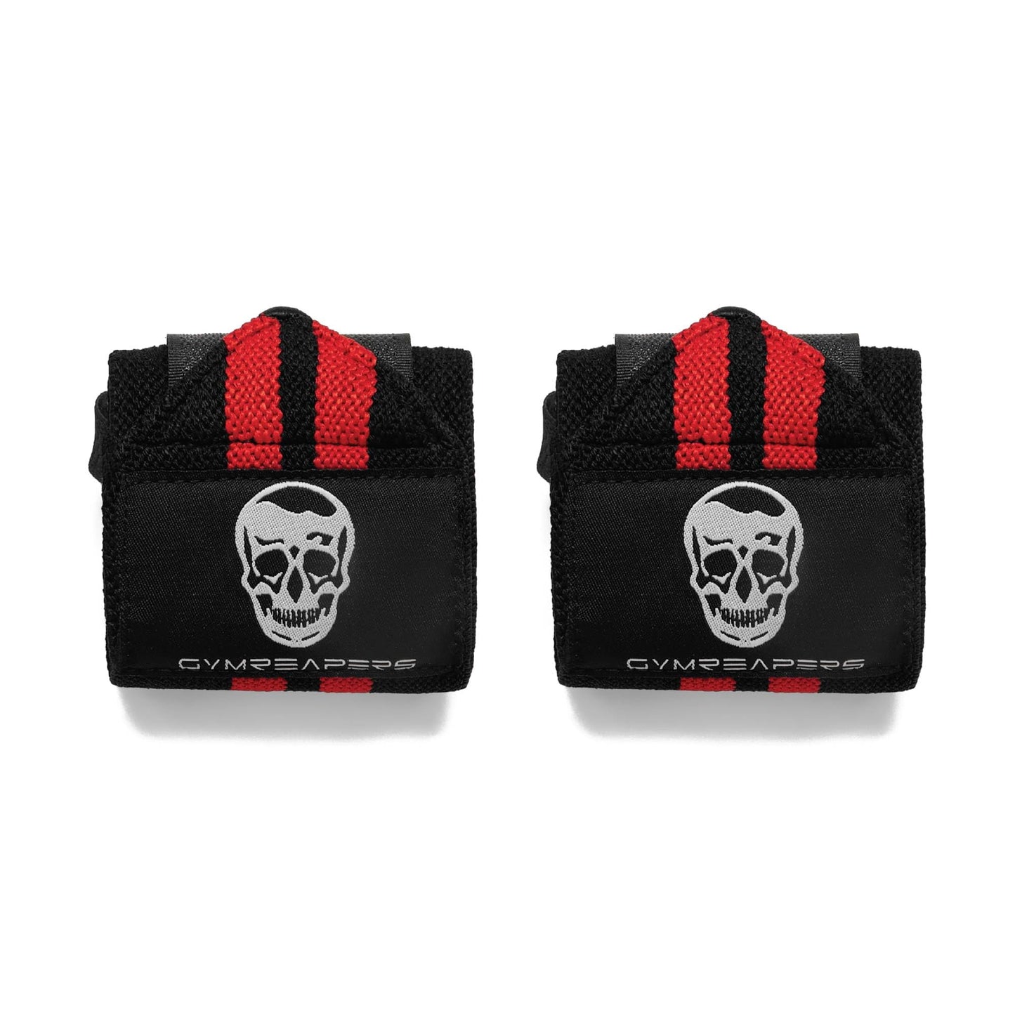 Gymreapers Weightlifting Wrist Wraps (IPF Approved) 18" Professional Quality Wrist Support with Heavy Duty Thumb Loop - Best Wrap for Powerlifting Competition, Strength Training, Bodybuilding(Red,18")