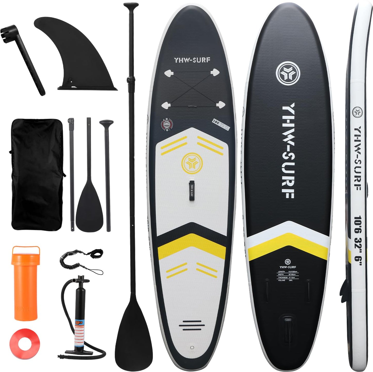 YoePuiw 10.6”32“6 Premium Inflatable Stand Up Paddle Boards with Durable SUP Paddle Board Accessories Wide Stable Design Includes Backpack Required Parts Non-Slip Comfort Deck for Youth & Adults