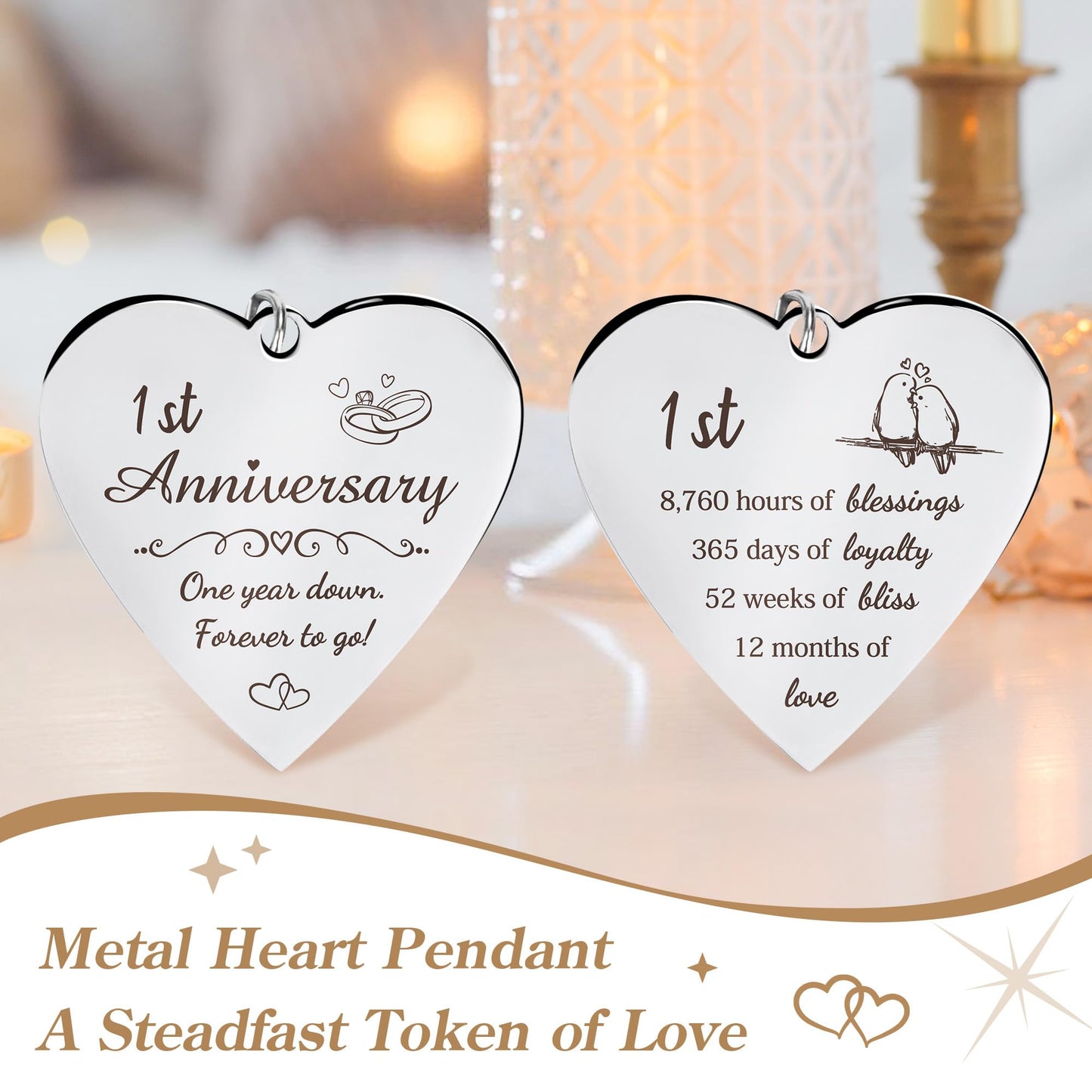 HELORAY 1 YearAnniversary Picture Frame Gifts for Couple 1 Year Anniversary Paper Gifts for Girlfriend One Year Anniversary Picture Frame for Wife Happy 1 Year Anniversary Decorations Gift for Couple
