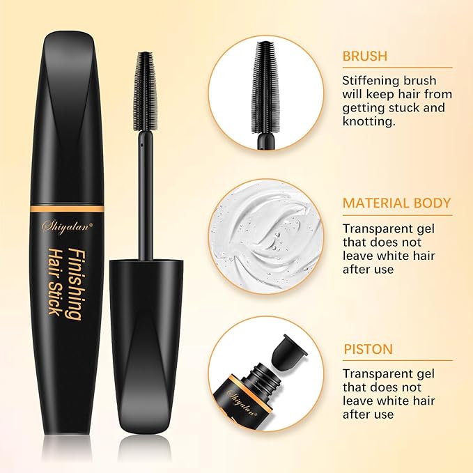 SUOFEIYA Hair Wax Stick for Flyaways, Wax Stick for Hair,Fly Away Hair Tamer Stick for Baby Hair, Hair Pomade Stick Long Lasting Styling Wax for Wigs