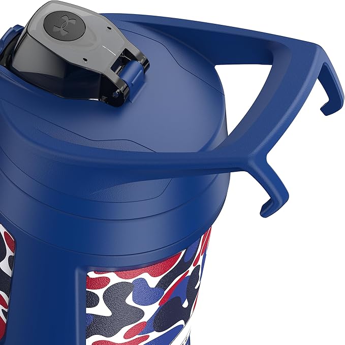 Under Armour 32 oz Insulated Water Bottles - Sports Water Jug with Fence Hook, Leak Resistant for Baseball, Football & More, 32 oz Insulated, Royal Hypercamo