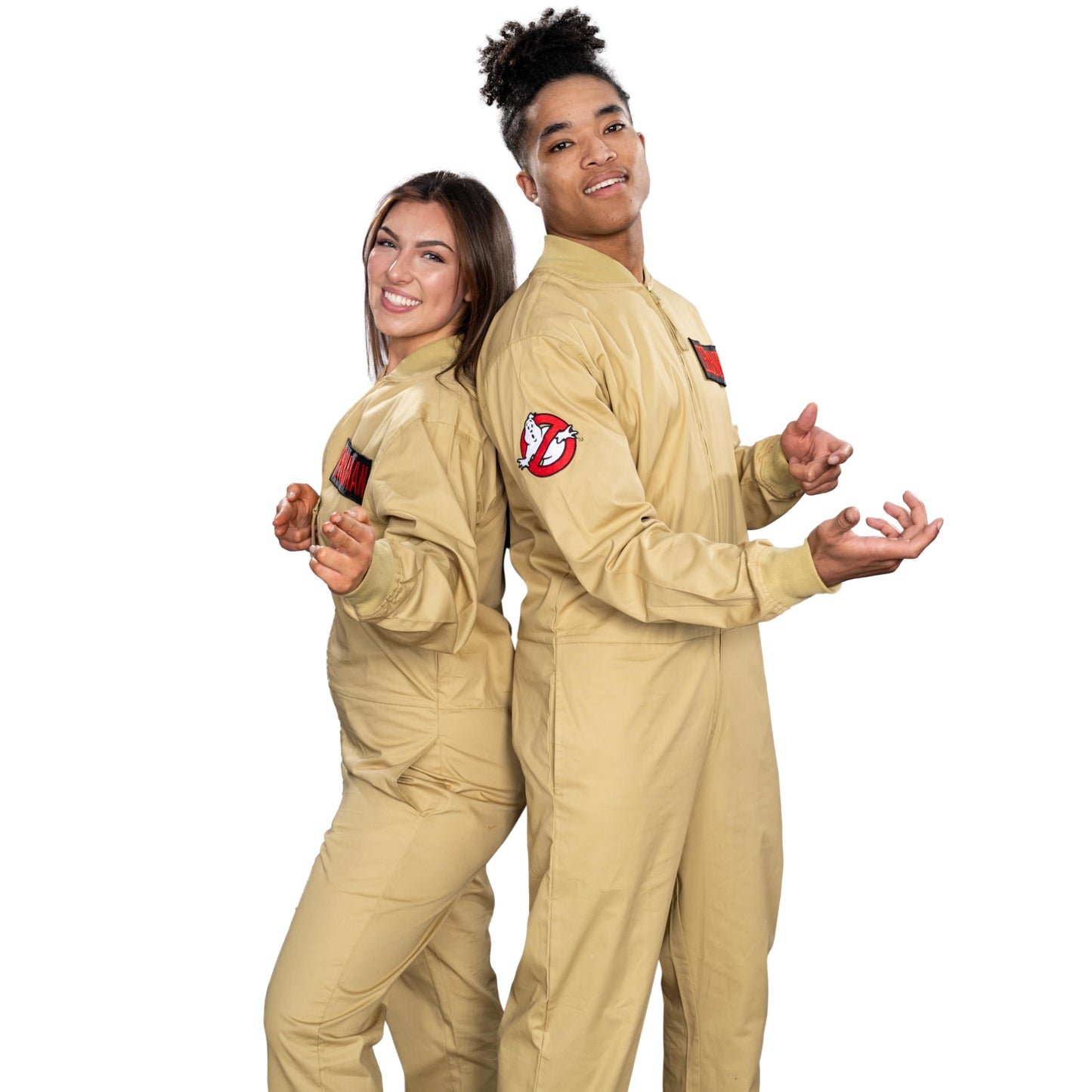 Mad Engine Ghostbusters Adult Costume Zip up Jumpsuit with 4 Interchangeable Patches