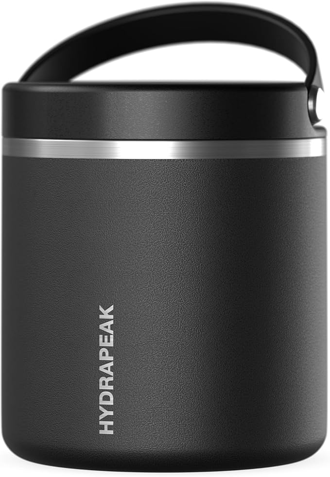 Hydrapeak 25oz Stainless Steel Vacuum Insulated Food Jar for Hot Food and Cold Food, Wide Mouth Leak-Proof Soup Jar for Ad...