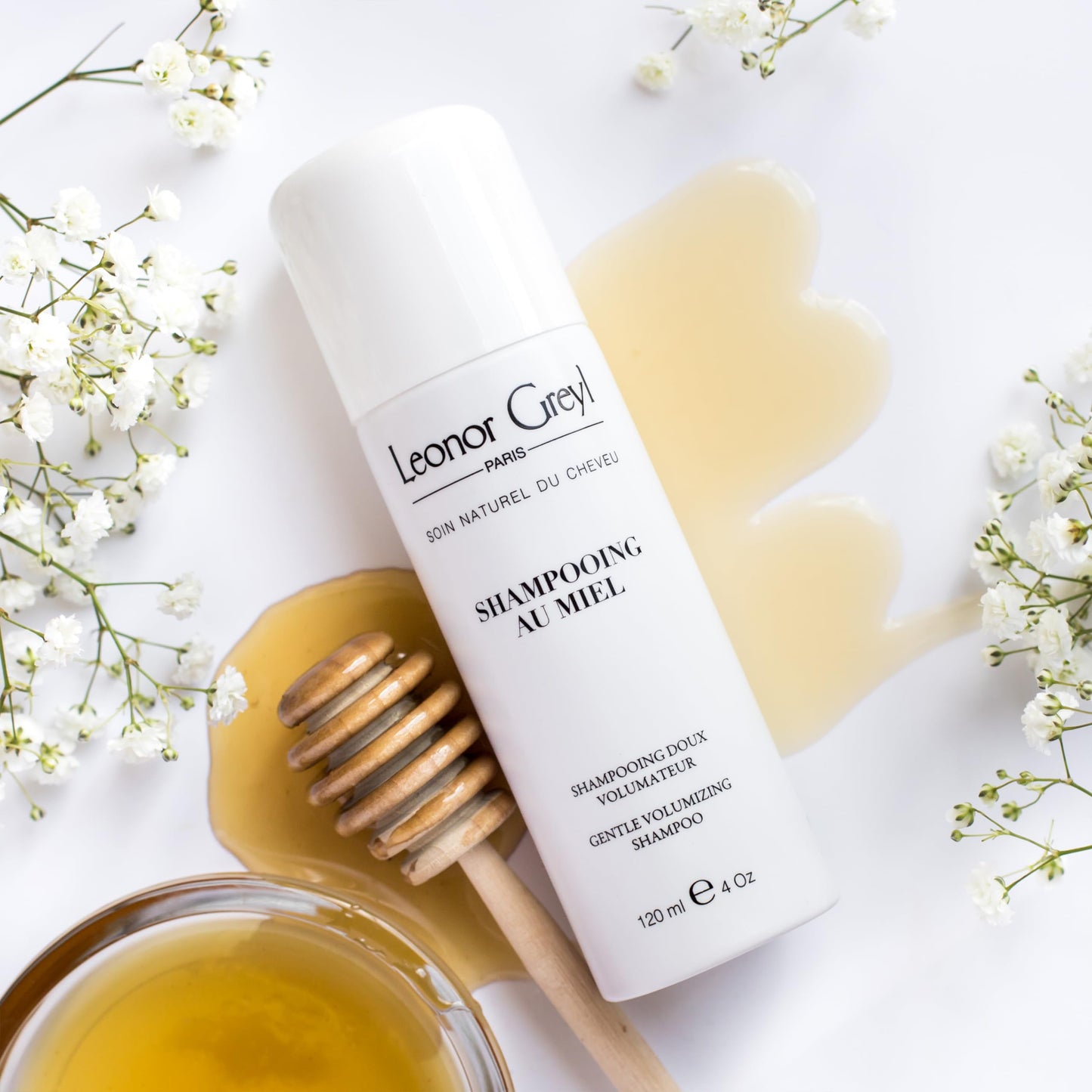 Leonor Greyl Gentle Volumizing Honey Shampoo - Shampooing Au Miel 97% Natural Ingredients, Lavender Honey, French Rose Extracts