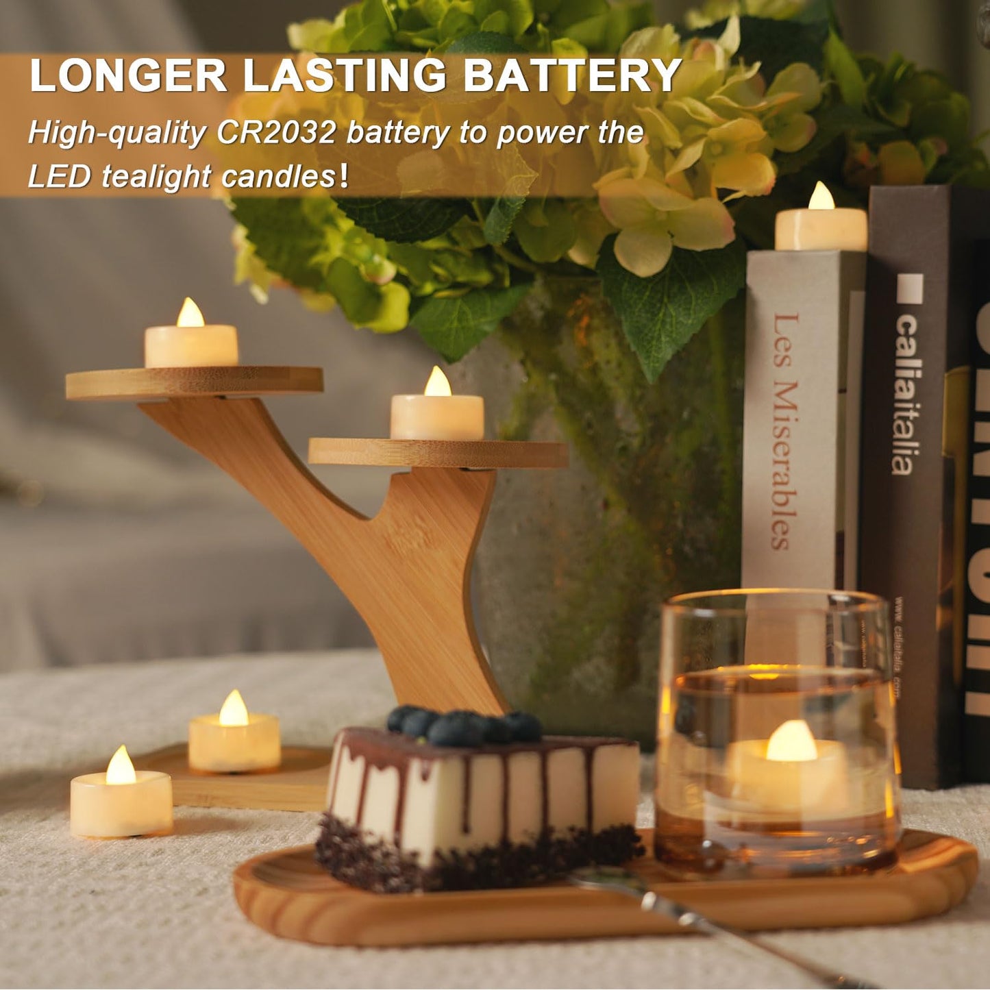 Beichi 100-Pack Flameless LED Tea Light Candles Bulk