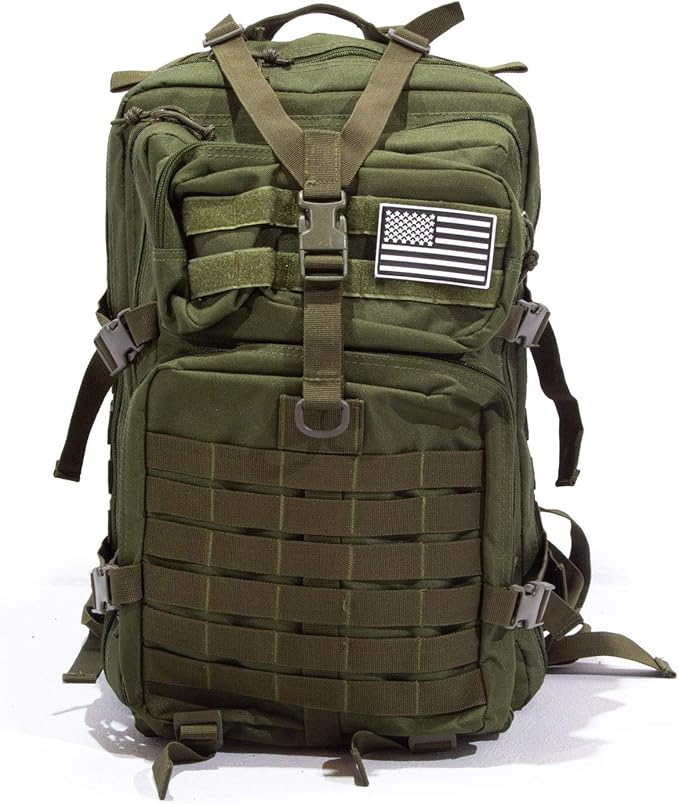 Bug Out Bag Backpack - 50L Tactical Backpack - Great for Survival Essentials (Green)