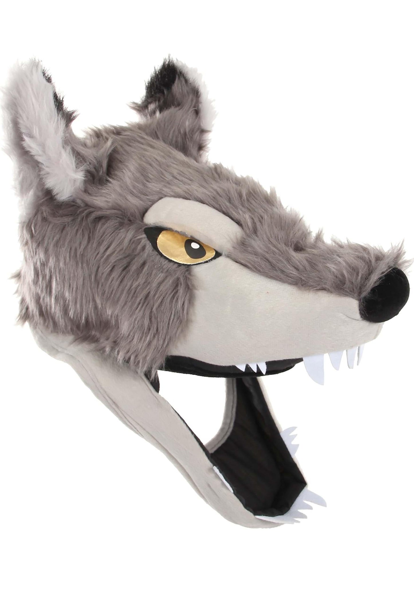 elope Wolf Costume Jawesome Hat Mask for Adults and Kids - Standard - Gray