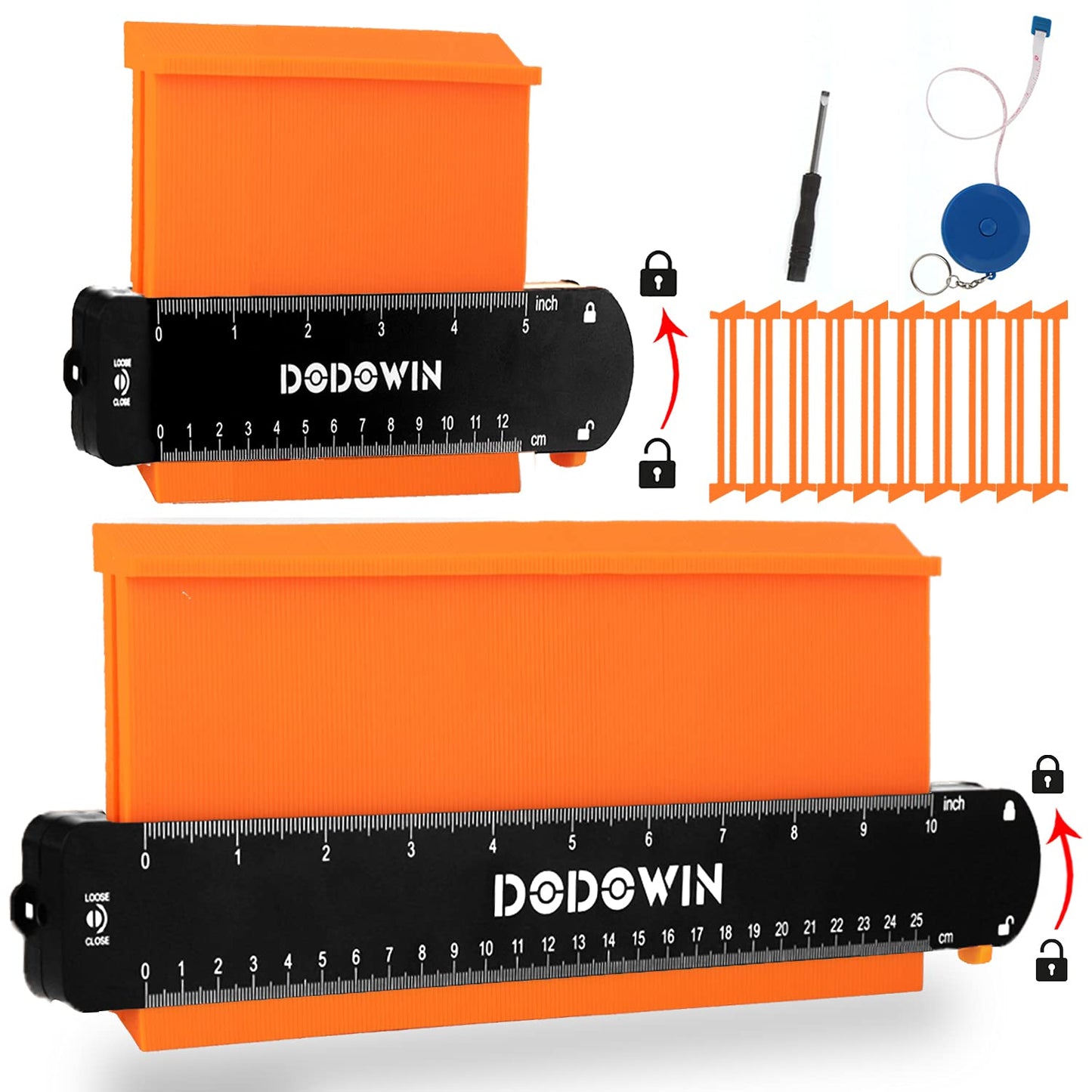 dodowin Contour Gauge Tool,Fathers Day Gifts for Men Birthday Dad Husband Him, Super Gauge Shape Outline Tool for Woodworking, Flooring Measure Tools，Anniversary/Boyfriend Gift