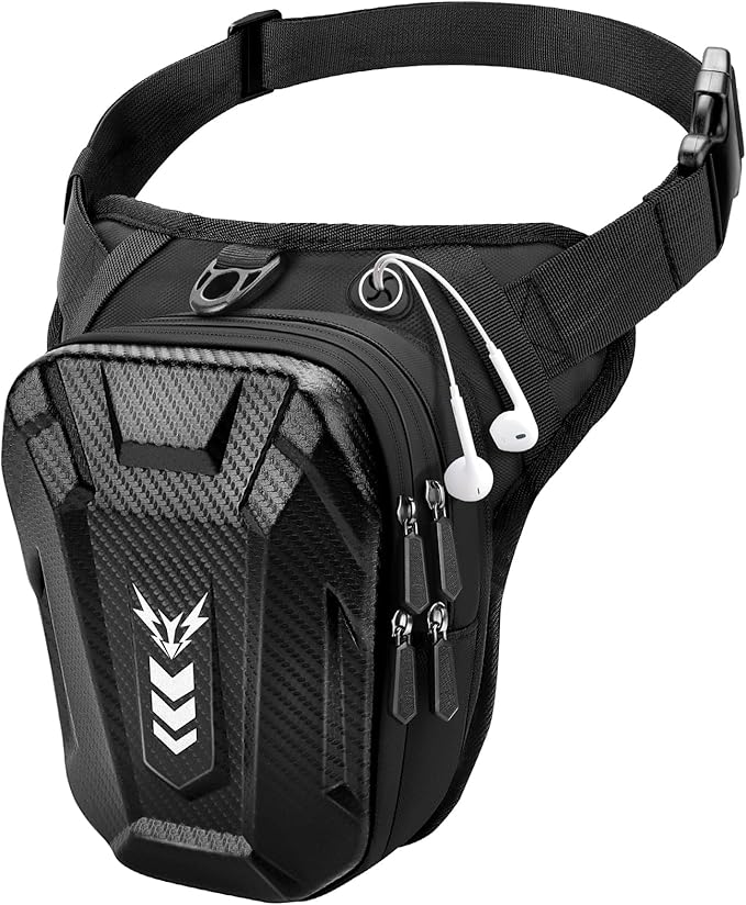 ISEYOU Thigh Bag, Drop Leg Bag for Women Men, Motorcycle Leg Bag with Leg Strap, Expandable Storage Tank Bags, Leg Fanny P...