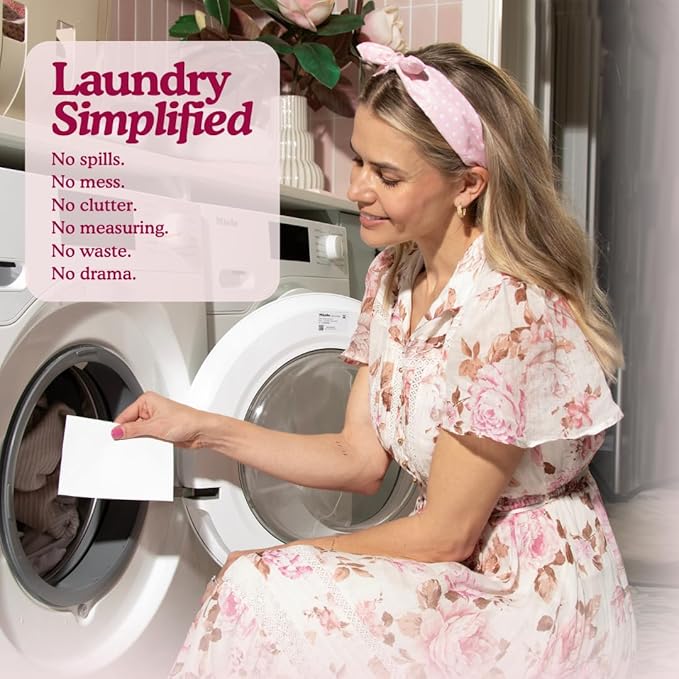 Glory Days Eco Laundry Detergent Sheets – Coastal Allure (Ocean Fresh Scent) | 40 Sheets = Up to 80 Loads | Enzyme-Powered, Plastic-Free, Hypoallergenic | HE, Top & Front Loader | Travel-Friendly