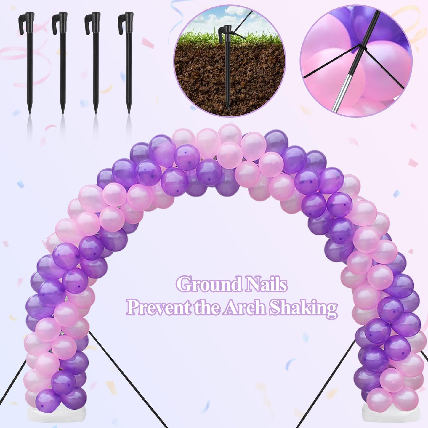 Balloon Arch Kit, 10FT Wide & 7.5FT Tall Adjustable Frame, Balloon Arch Stand ideal for Party Decorations – Wedding, Birthday, Baby Shower Backdrop, Arch for Balloons, Balloons Not Included