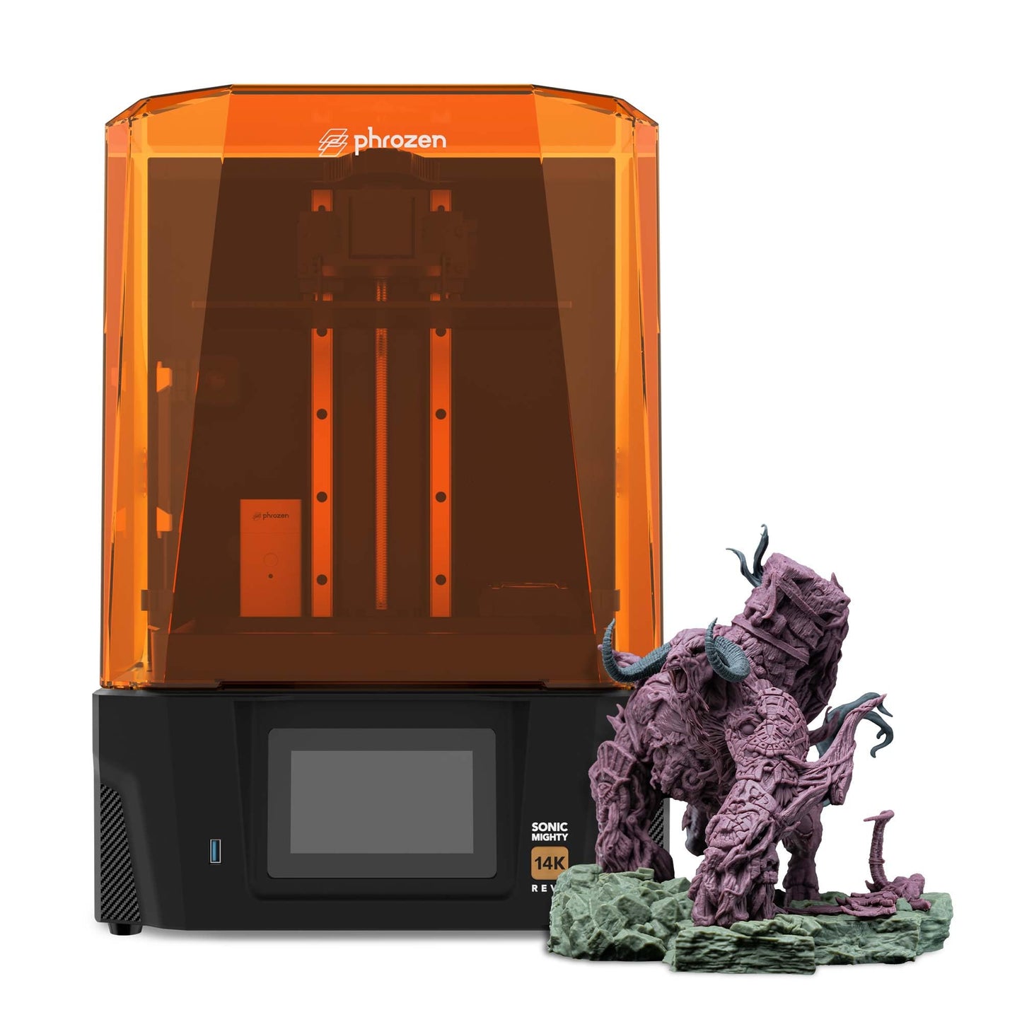 phrozen Sonic Mighty Revo 14K LCD Resin 3D Printer, 10.1" Monochrome LCD, Tabletop 3D Printer with 16.8*24.8µm XY Resolution, 8.8*5.0*9.3 Inch Printing Volume for Models, Miniatures & Action Figures