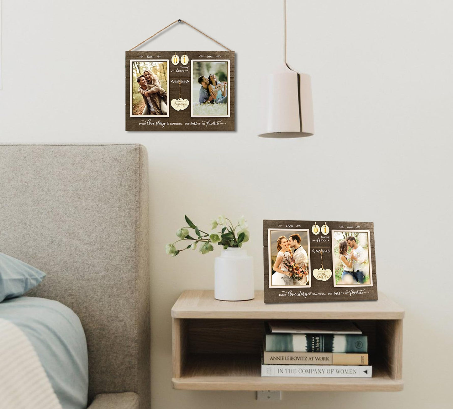 A'arkaJ Anniversary Wedding Gifts for Couple Parents Wife Husband. (1-99) Years Then & Now Anniversary Picture Frames(3 Options).