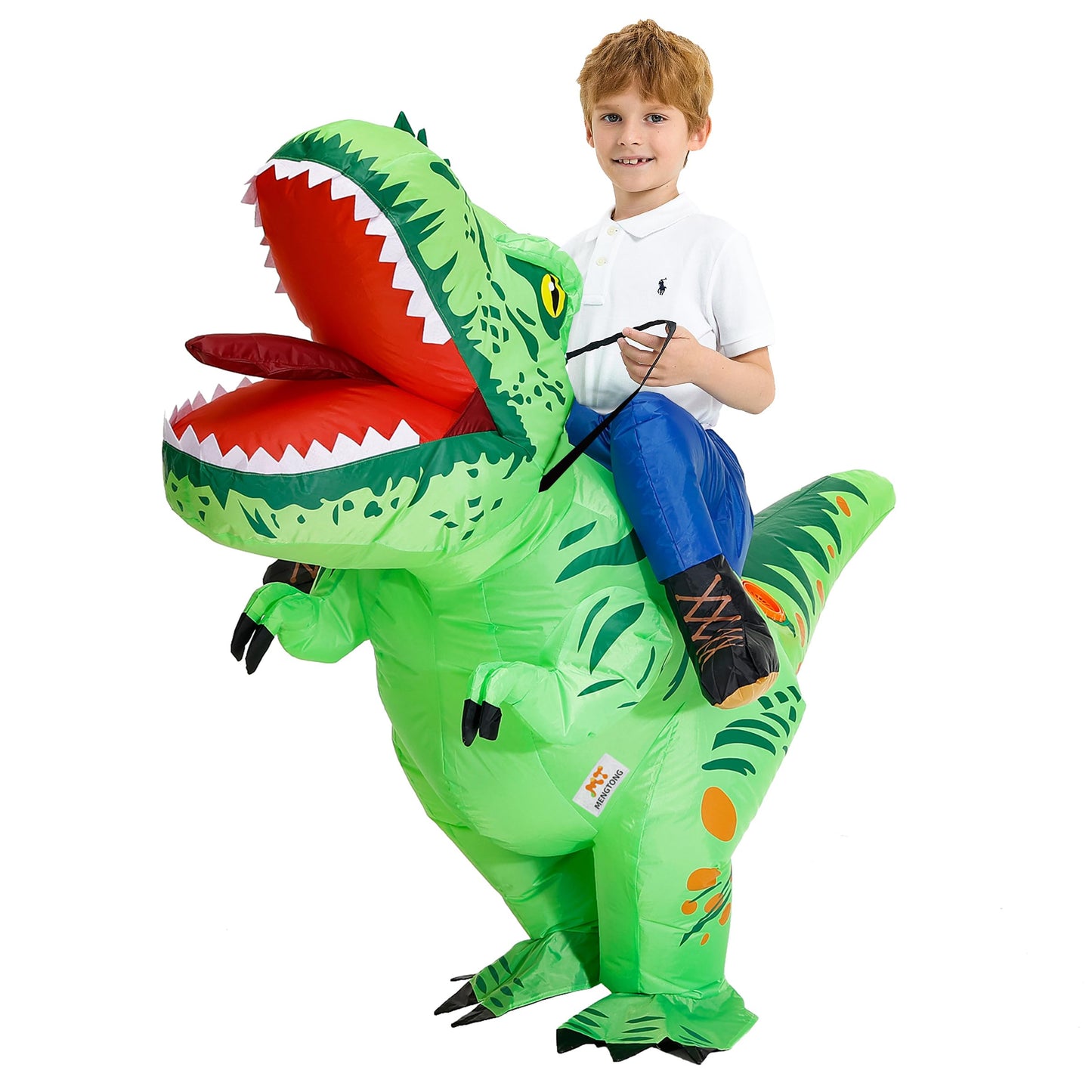 MT MENGTONG Halloween Costume Inflatable Dinosaur Costume Kids Riding T Rex Blow up Funny Party for Boys/Girls（4-6Y）