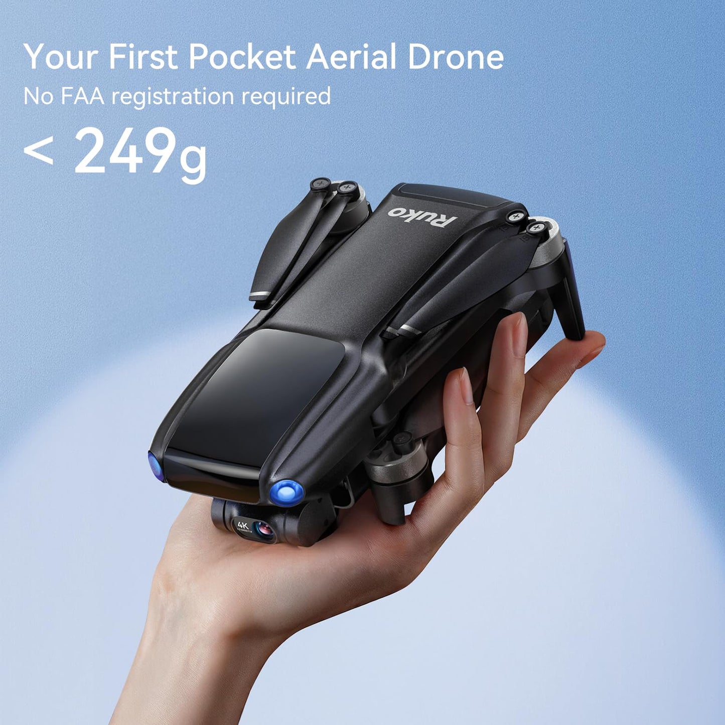 Ruko U11MINI 4K, Drones with Camera for Adults 4K Video 8K Photo and Ruko R111S RC Aircraft GPS Tracker/Finder with Beeper
