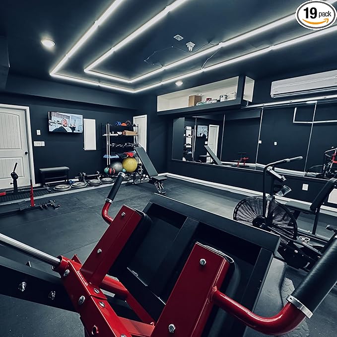 LZHOME LED Garage Lights Fixture: High Brightness 39000LM LED Garage Lighting Ceiling LED Light, Updated 44.8 inch Large S...