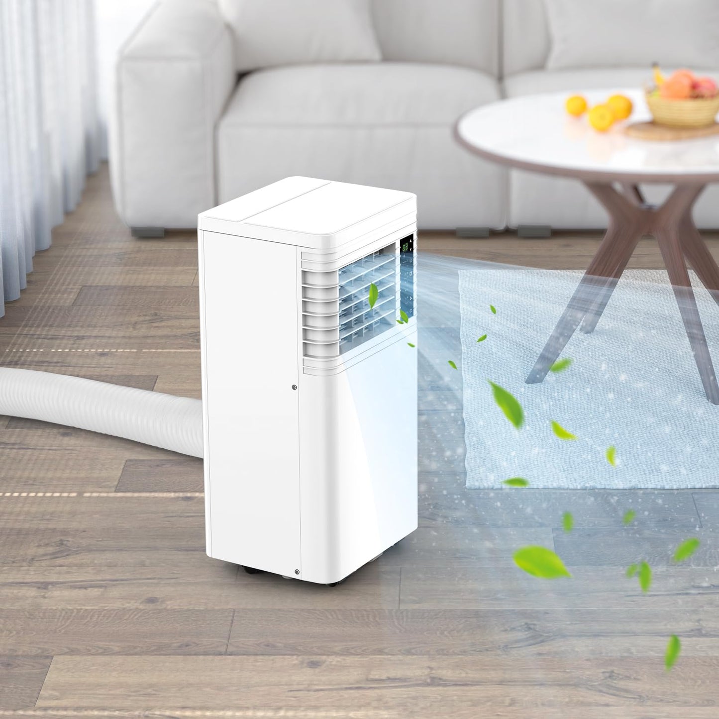 Antarctic Star Portable Air Conditioners 8,000 BTU, Small Portable AC with Cooling, Fan, Dehumidifier Function, 24H Timer, Cooling up to 350 Sq.Ft. Window Kit Panel, 62ºF and 86ºF Temperature Range