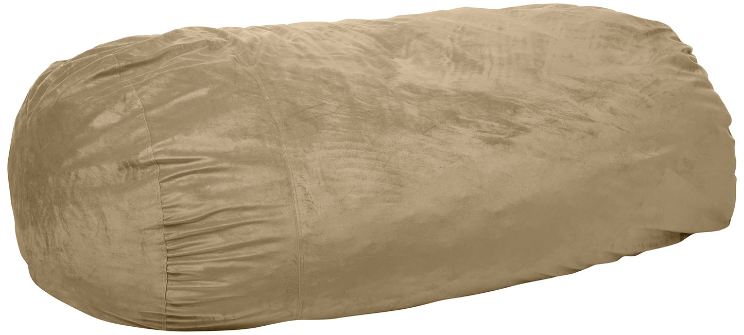 Chill Sack Bean Bag Chair Cover, 7-5-feet, Microsuede -Camel