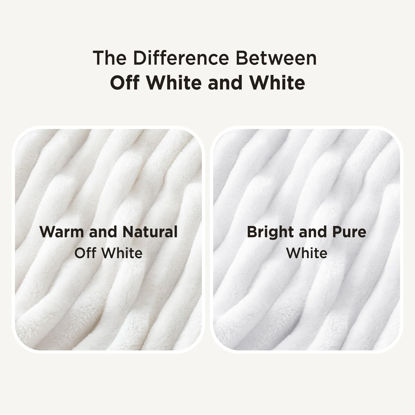 Bedsure GentleSoft White Throw Blanket for Couch - Cozy Blanket for Women, Cute Fleece Throws for Girls, Teacher Gifts Birthday Gifts for Women Men Mom, Room Home Dorm Decor, Off White, 50x60 Inches