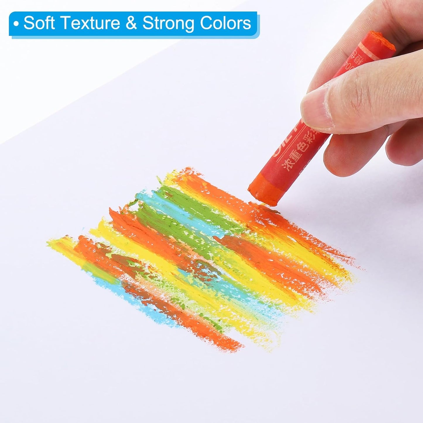 PATIKIL Orange Oil Pastels, 12Pcs Soft Oil Crayons Creamy Pastels Stick Art Supplies for Art Painting Drawing Blending Graffiti for Artists Beginners