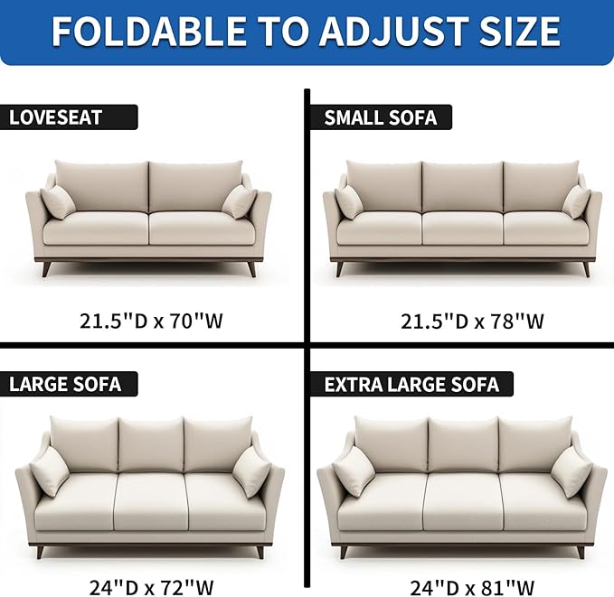 THMINS Heavy Duty Sofa Cushion Support Board for Sagging Sofas, 24''x 81'' Laminated Wood Sofa Cushion Support Board, Deep Support and Seat Protection
