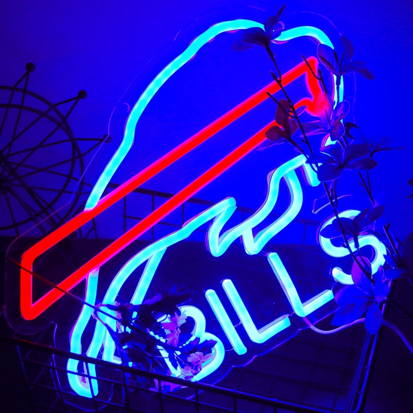 Buffalo Football Neon Signs Led Sign for Wall Decor Rugby Team Light Up Sign Suitable for Man Cave Office Bar Pub Wall Art Gifts for Teen Boys