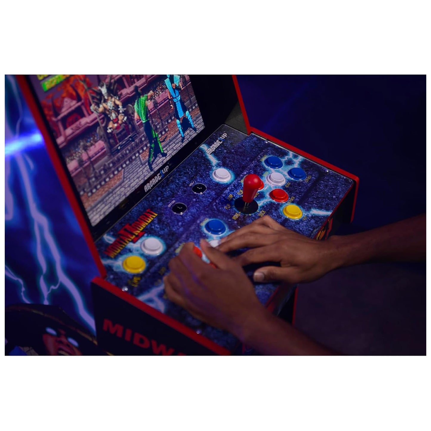 Arcade1Up Mortal Kombat II Deluxe Arcade Machine for Home - 5 Feet Tall - 14 Classic Games