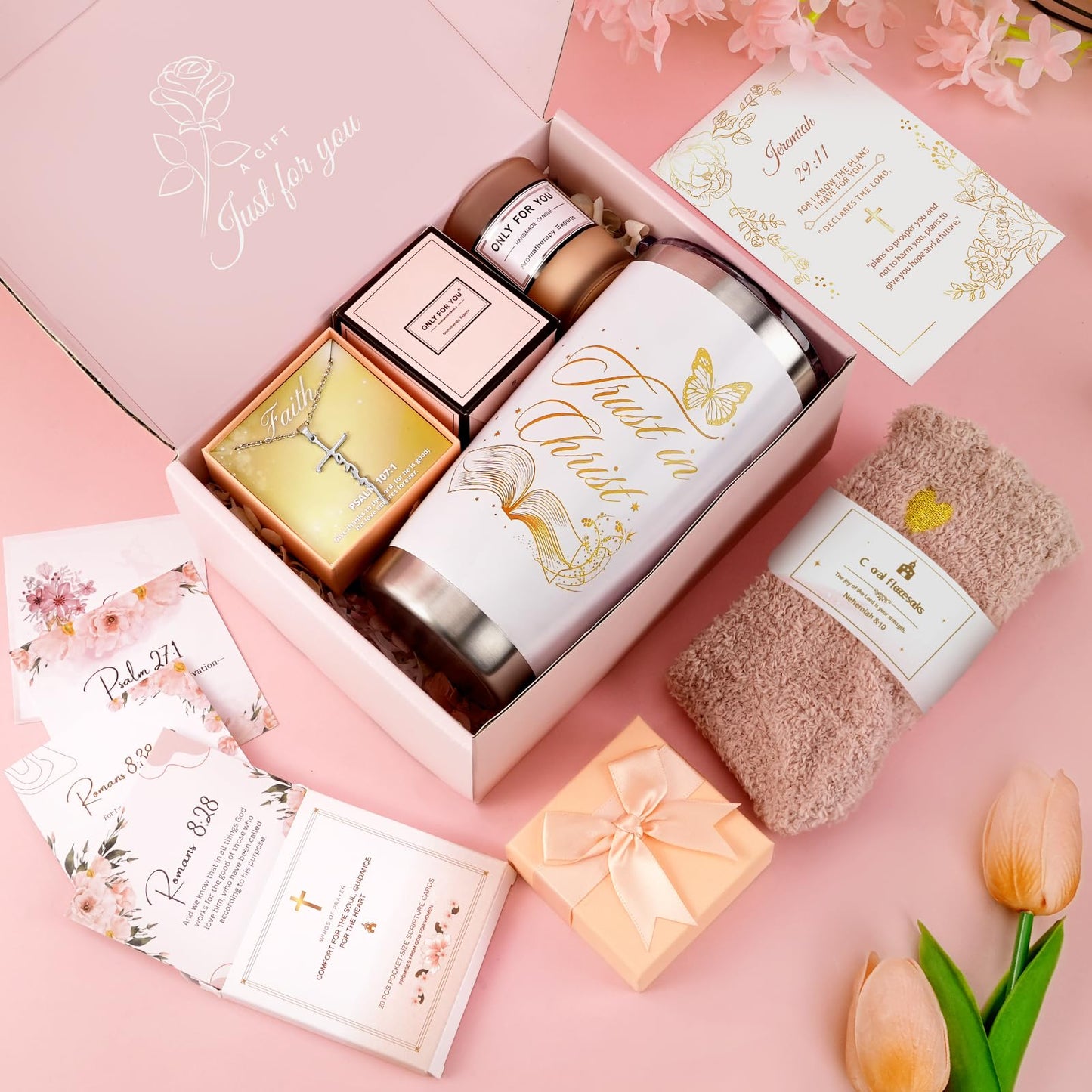 Christian Gifts For Women Faith - Inspirational Religious Birthday Gifts, Spiritual Baptism Gift For Mom, Grandma, Wife, Mothers, Best Friend, Sister, Catholic & Encouragement Gift box