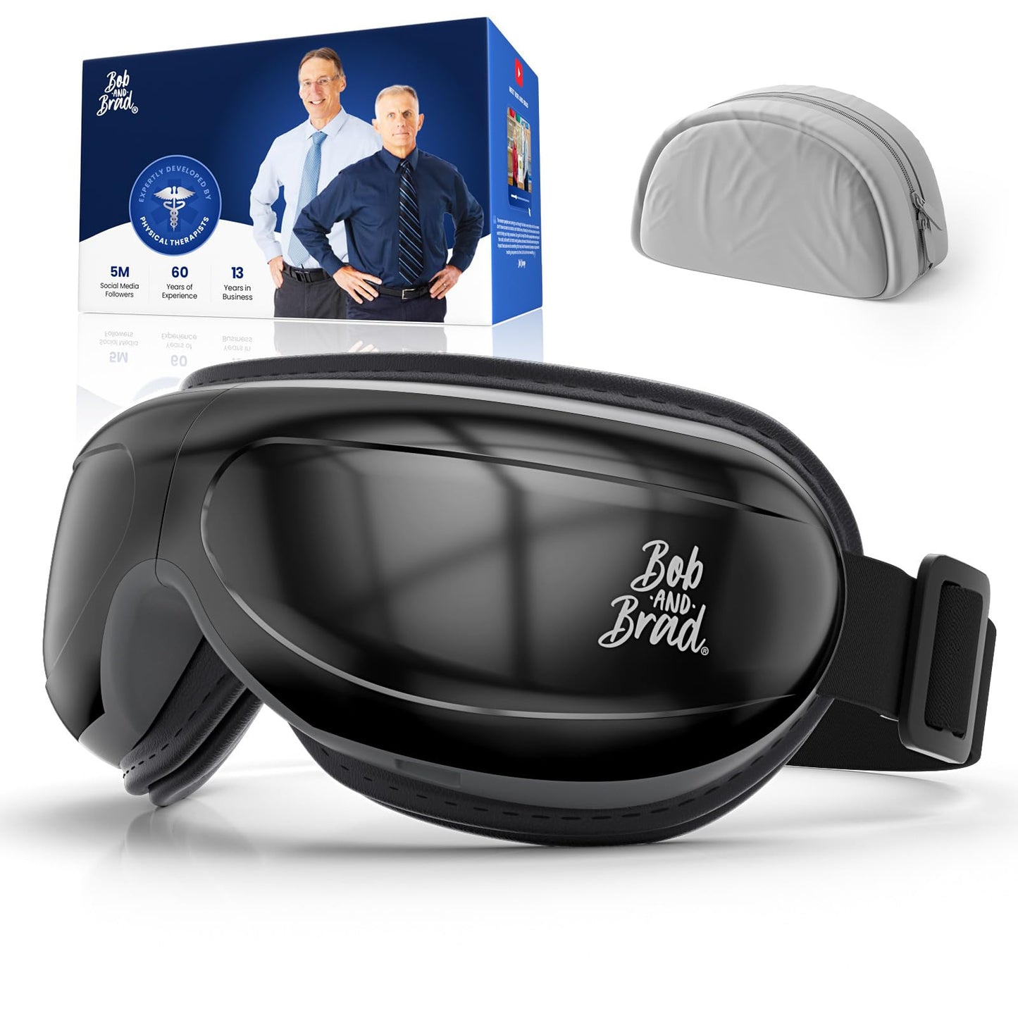 BOB AND BRAD Eye Massager with Heat Compress, EyeOasis 2 Temple Massager with Heat, Smart Eye Mask for Migraine Relief, Personal Eye Care Device for Headache, Dry Eyes and Stress Relief