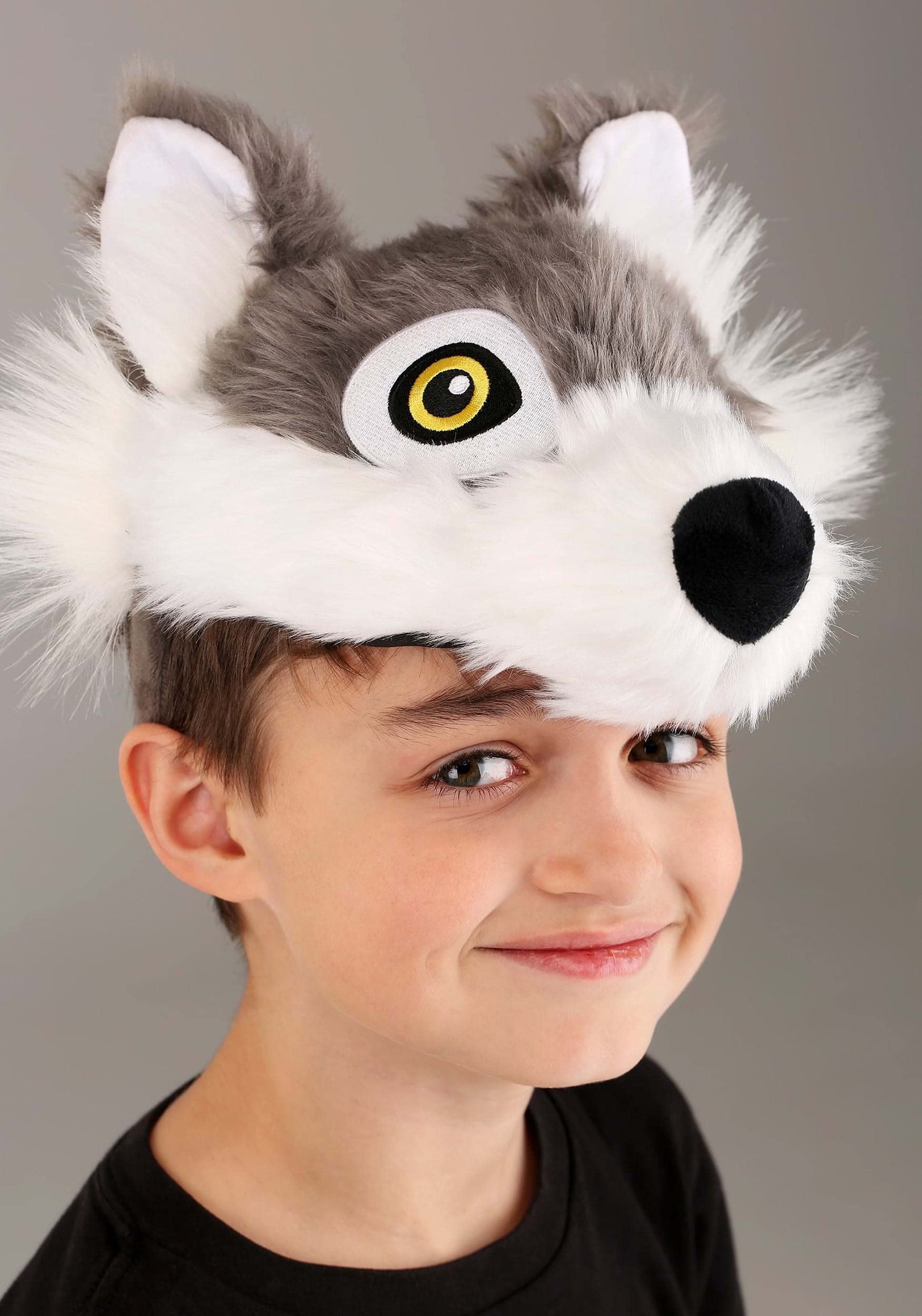 elope Soft Wolf Headband & Tail - Velour Fabric with Faux Fur, Sculpted Ears and Muzzle,