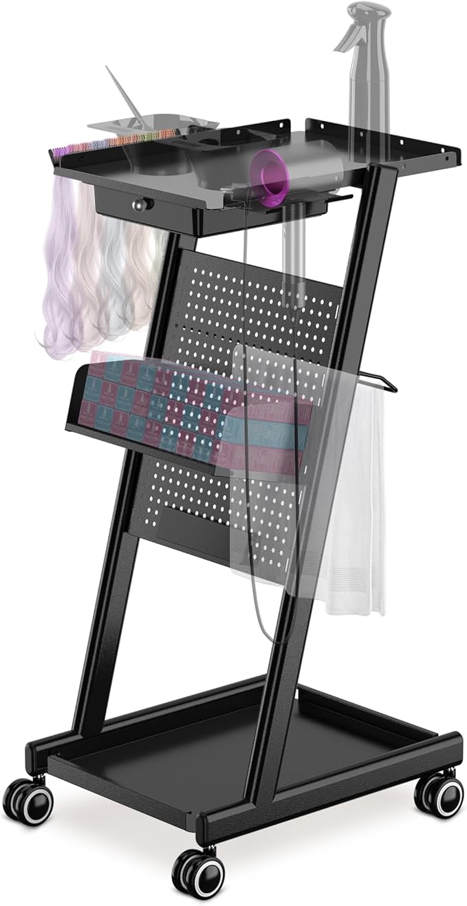 Salon Trolley Salon Cart on Wheels Rolling Salon Tray