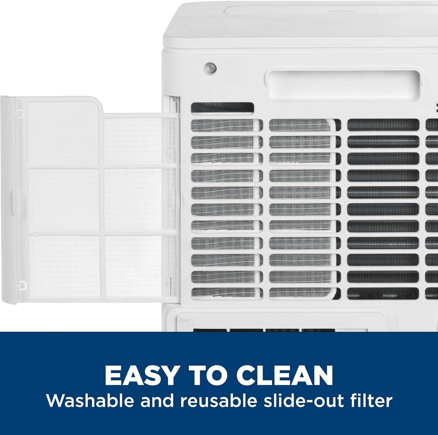GE 5,000 BTU Portable Air Conditioner for Small Rooms up to 150 sq ft. (5,100 BTU SACC), 3-in-1 with Dehumidify, Fan and Auto Evaporation, Included Window Installation Kit, White