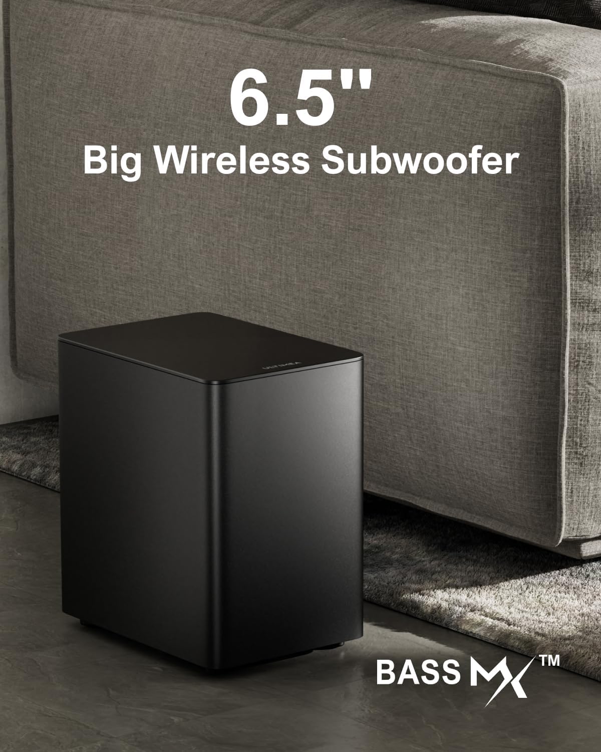 ULTIMEA 7.1CH Surround Sound System for TV, Soundbar with Dolby Atmos, 6.5" Wireless Subwoofer, APP Control, 4 Wired Surround Speakers, Peak Power 460W Soundbar for TV, Poseidon D80 (New 2025 Model)