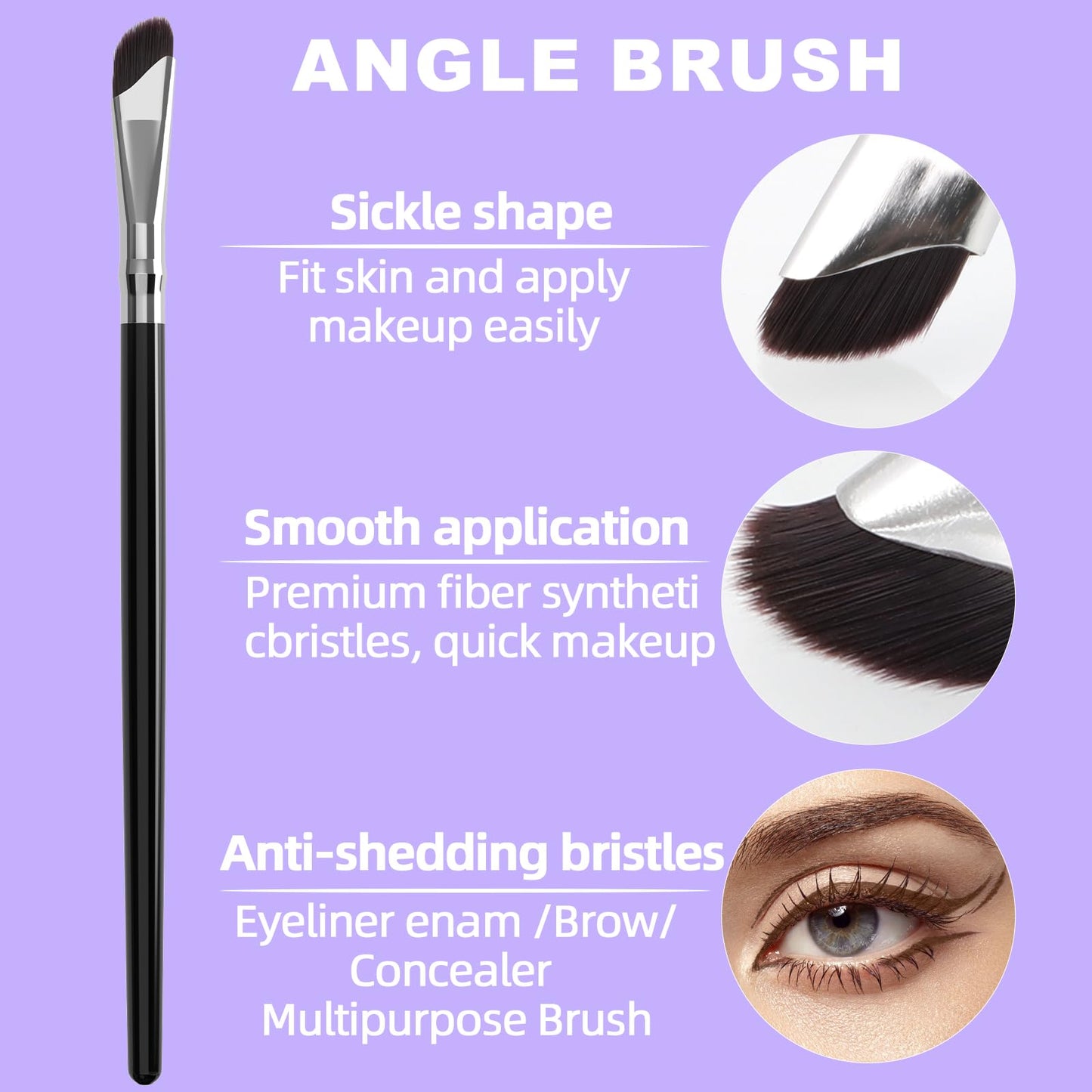 LAVONE Eyeliner Set - Waterproof Makeup Kit with Liquid eyeliner Pencil, Gel Eyeliner & Angled Eye liner Brush, Waterproof, Smud