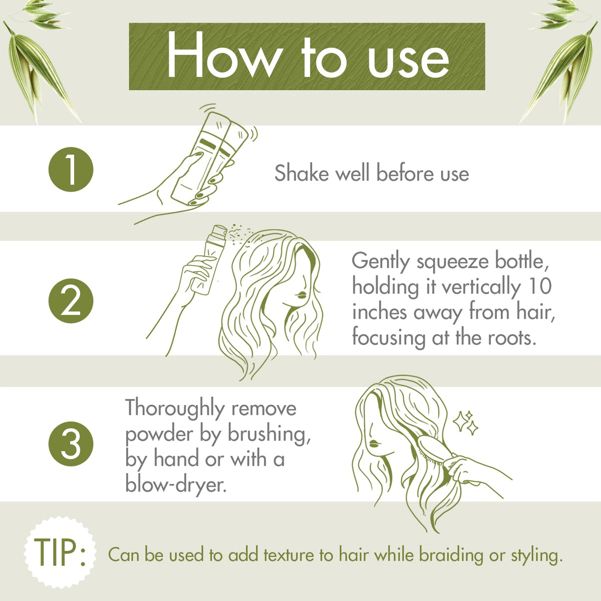 Klorane Dry Shampoo with Oat Milk - Eco-Friendly Non-Aerosol Formula - Vegan & Dermatologist Tested - Ultra-Gentle Powder Formul