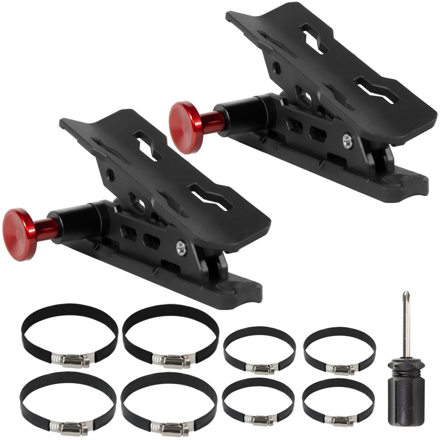 Quick Release Fire Extinguisher Mounts - 2-Pack Car Fire Extinguisher Holder Brackets Compatible with Jeep Wrangler JT, TJ, JL, JKU, UTV, Polaris RZR, Ranger, Can-Am X3, Yamaha – Corrosion-Resistant