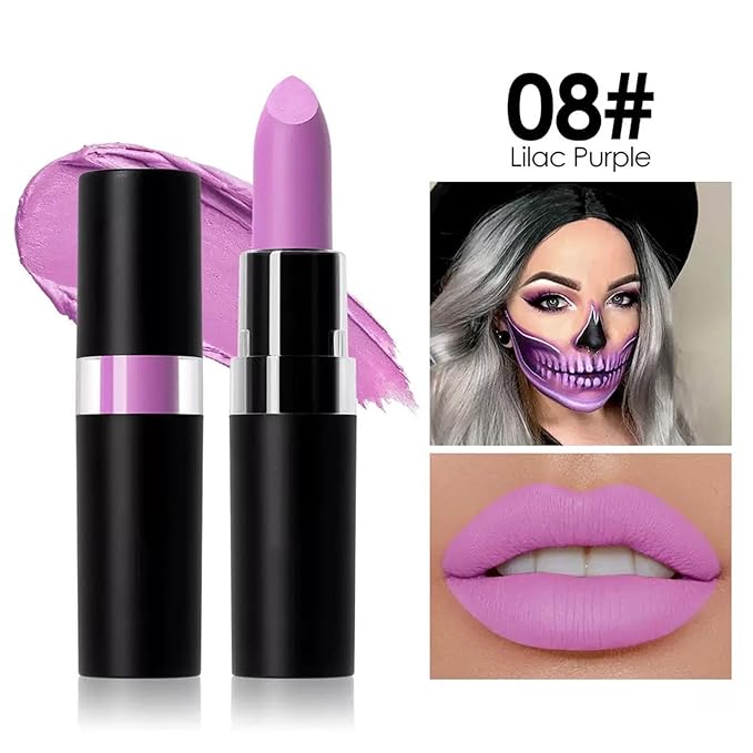 Purple Body Paint Stick, Waterproof Face and Body Paint for Halloween Joker Zombie Vampire Skeleton Skull Special Effects Mime Makeup (08# Purple)