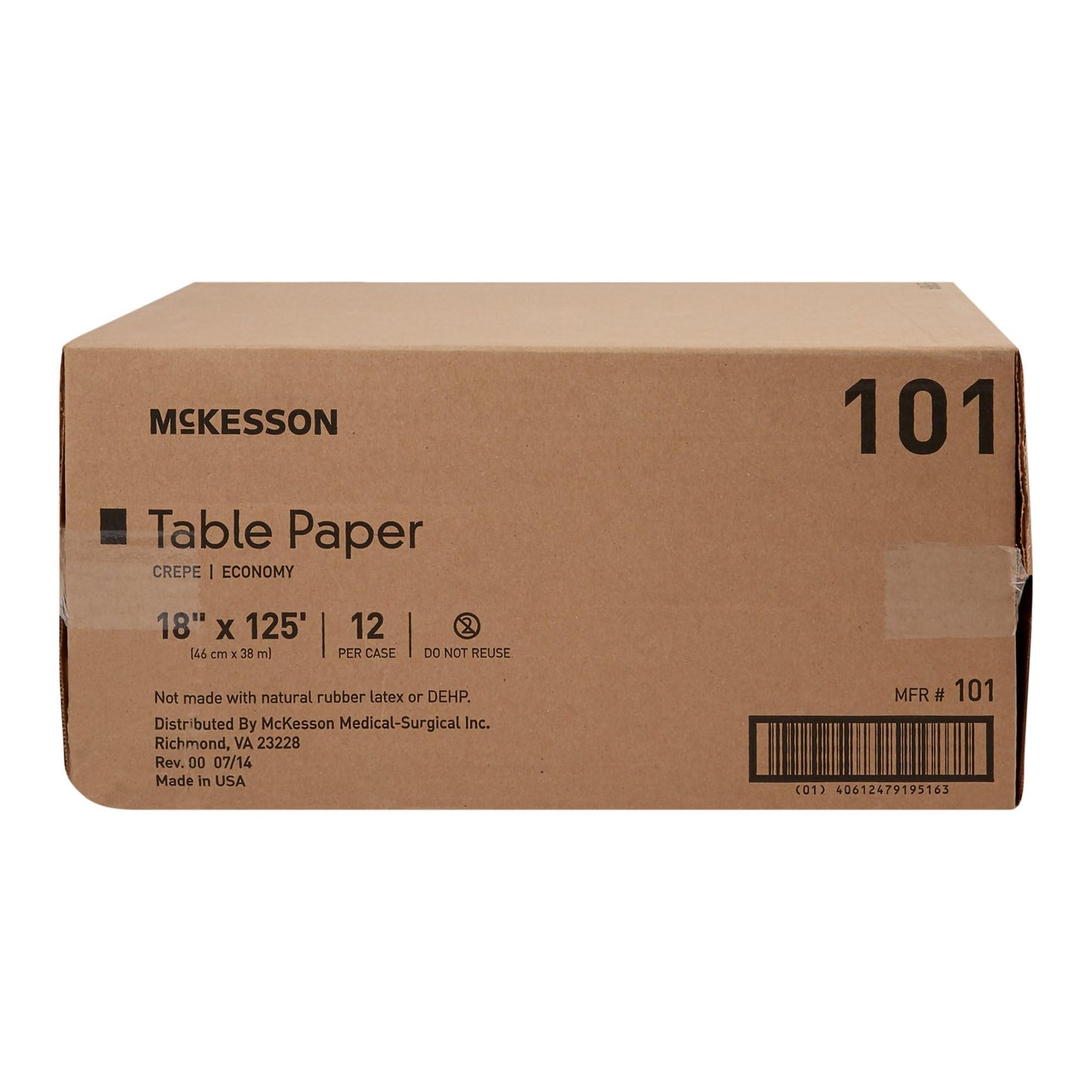 McKesson Medical Exam Table Paper Rolls [12 Rolls] – 18 in x 125 ft White Standard Crepe Disposable Bed Cover for Doctor, Spa, Diaper Changing, Waxing, Nursing, Chiropractor, Patternmaking, Tracing
